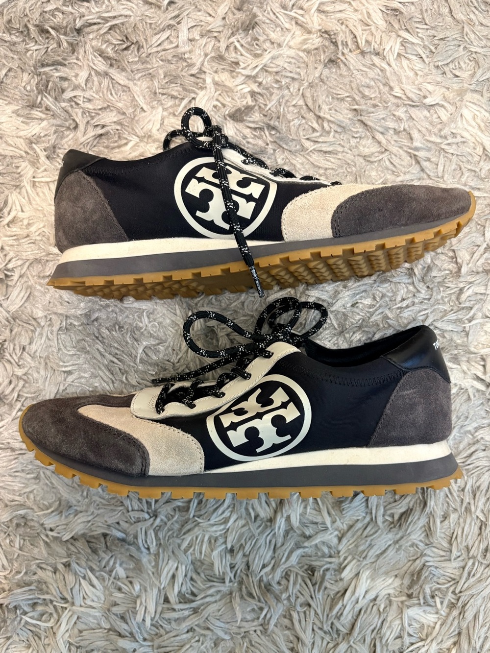 Tory Burch Annie Nylon & Suede Sneakers